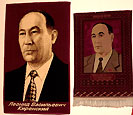 Ковры ручной работы с портретом Л.В. от земляков из Якутии и от ученого из Туркмении